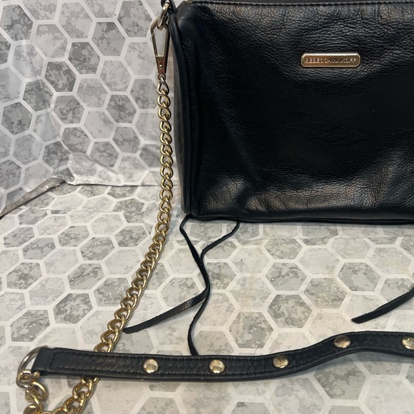 Rebecca Minkoff 5 Zip Leather Crossbody Bag black small - Picture 5 of 12